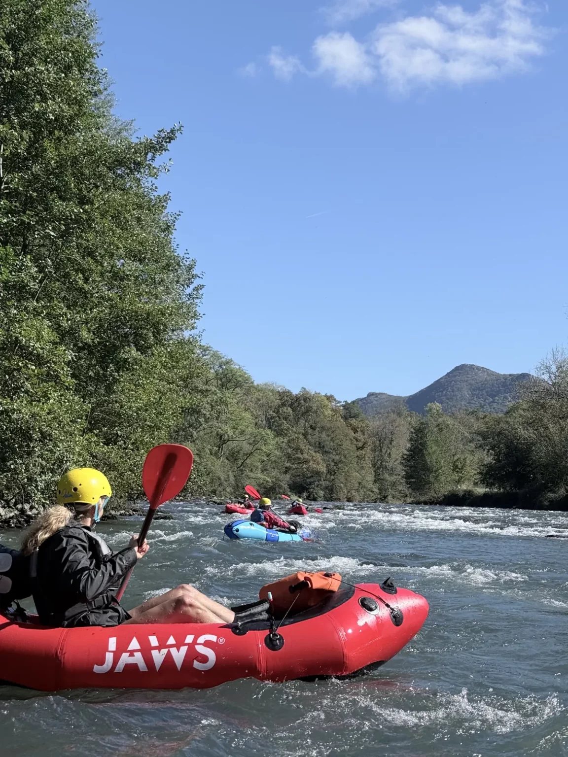 Sortie en packraft en groupe sur le gave de Pau